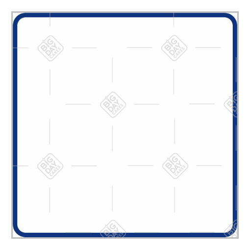 Simple dark blue very thin frame topper - square