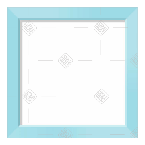 Simple light blue frame topper - square