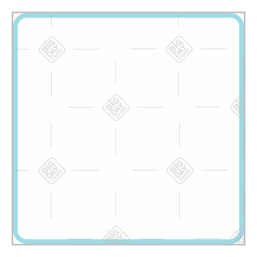 Simple light blue very thin frame topper - square