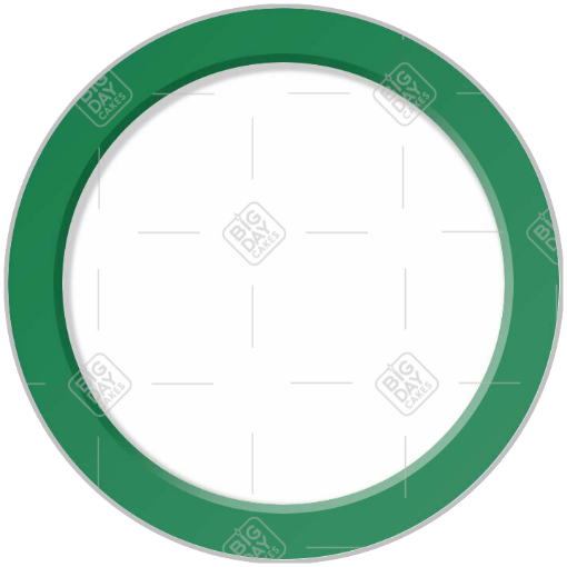 Simple green frame topper - round