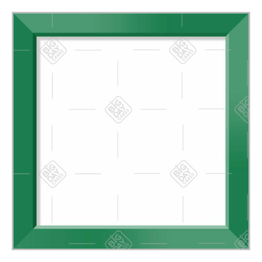 Simple green frame topper - square