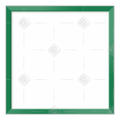 Simple green thin frame topper - square