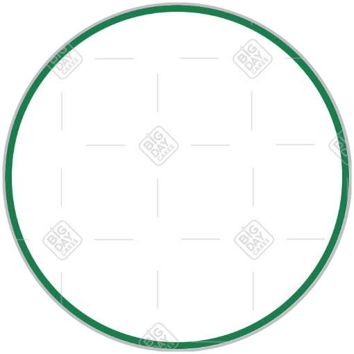 Simple green very thin frame topper - round
