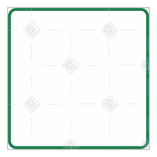 Simple green very thin frame topper - square