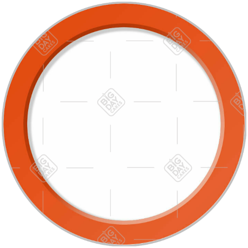 Simple orange frame topper - round
