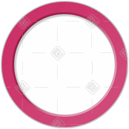 Simple pink frame topper - round