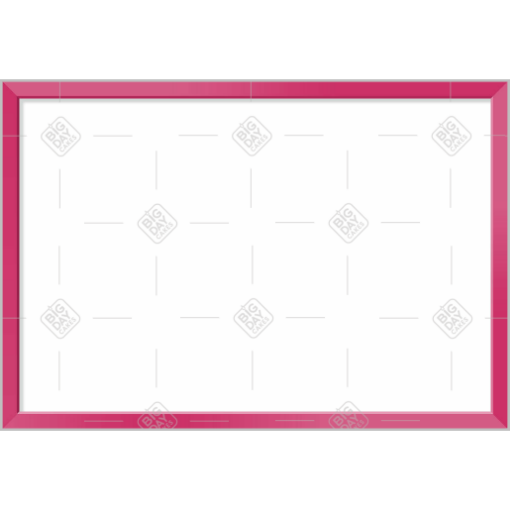 Simple pink thin frame topper - landscape