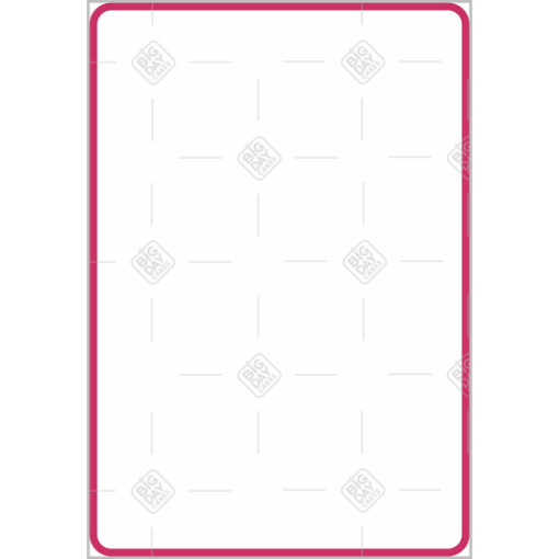 Simple pink very thin frame topper - portrait