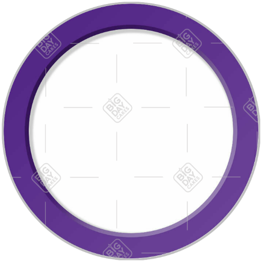 Simple purple frame topper - round