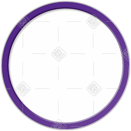 Simple purple thin frame topper - round