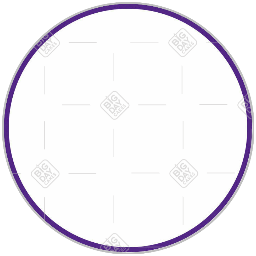 Simple purple very thin frame topper - round