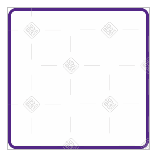 Simple purple very thin frame topper - square