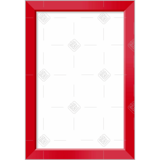 Simple red frame topper - portrait