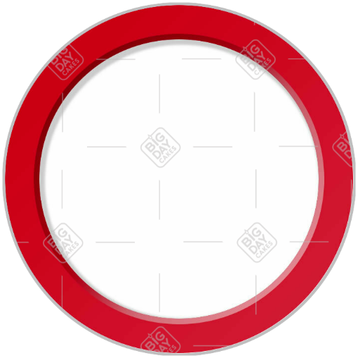 Simple red frame topper - round