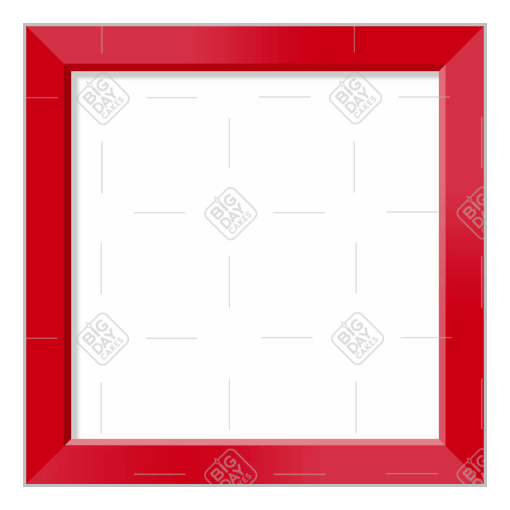 Simple red frame topper - square
