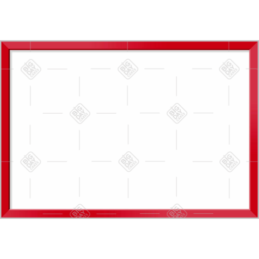 Simple red thin frame topper - landscape