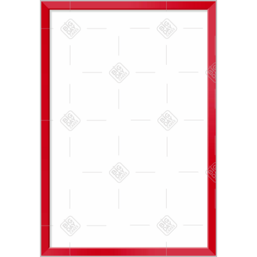 Simple red thin frame topper - portrait