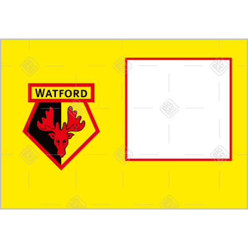 Watford FC photo cake topper frame - landscape