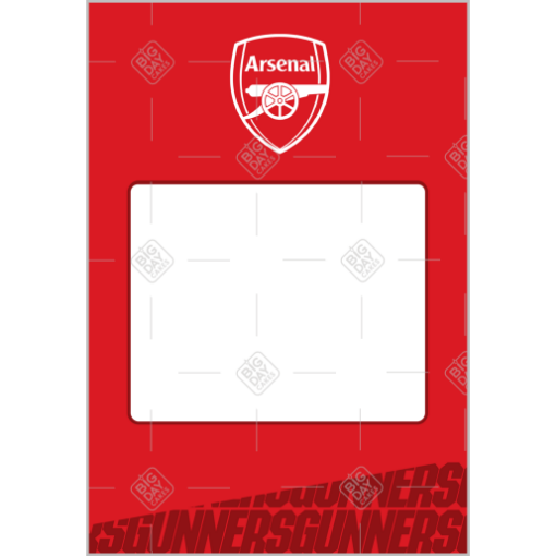 Arsenal with Gunners txt photo frame - portrait