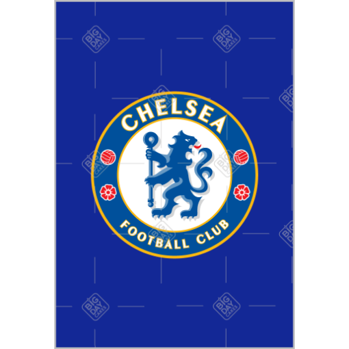 Chelsea-blue-crest topper - portrait