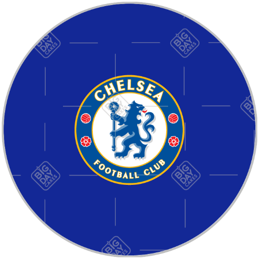 Chelsea-blue-crest topper - round