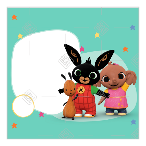 Bing and friends Happy Birthday frame - square