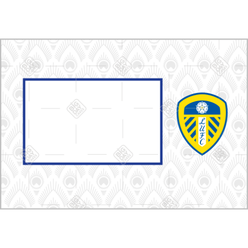 Leeds United Home Pattern Frame frame - landscape