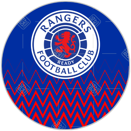 Rangers-zigzag topper - round