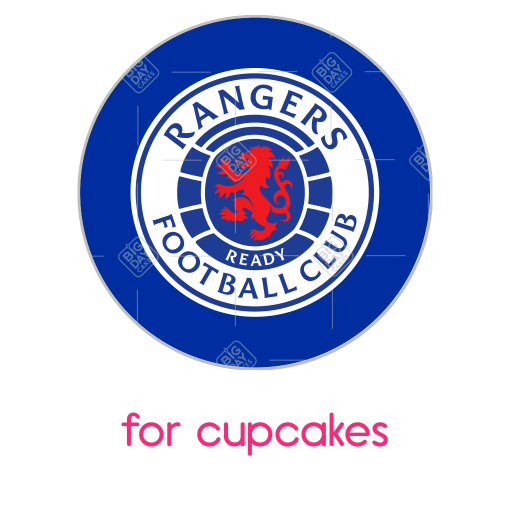 Rangers-lion-design topper - cupcakes