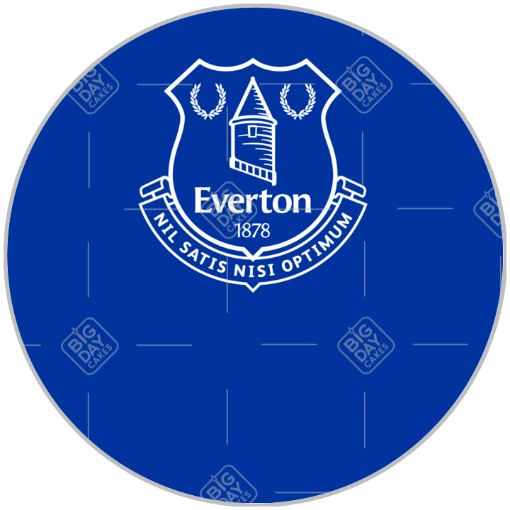 Everton Cake topper design topper - round