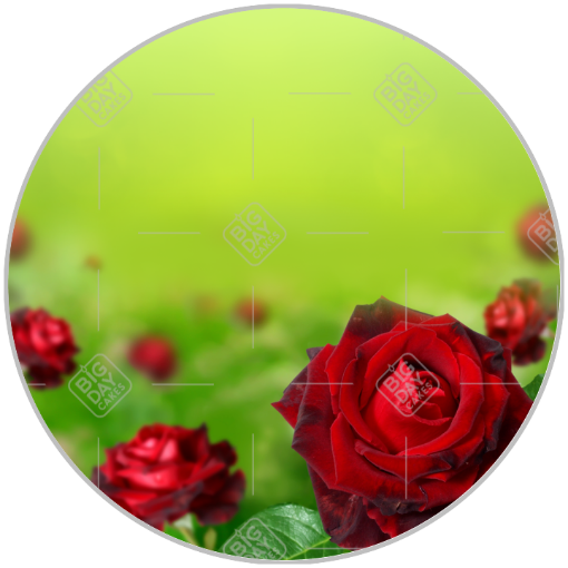 Love-roses topper - round