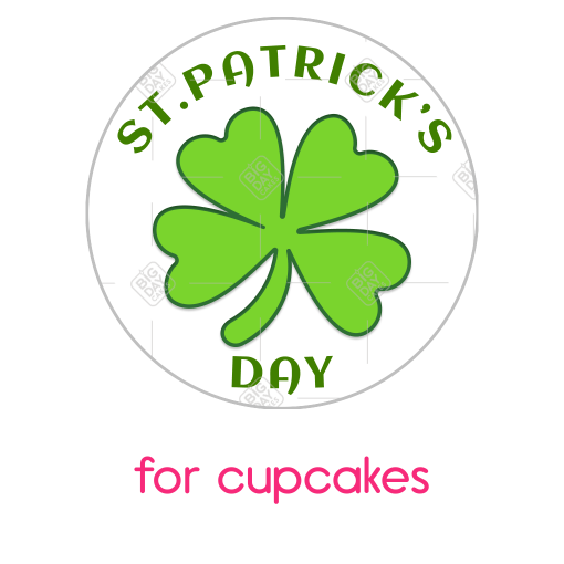 St.Patrick's_Day_clover frame - cupcakes