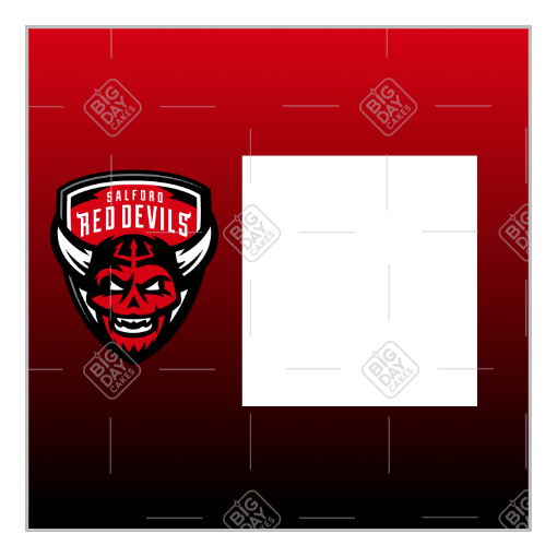 Salford Red Devils fade frame - square