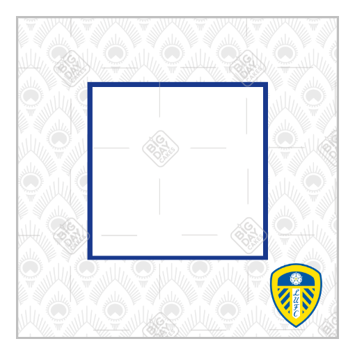 Leeds United Home Pattern Frame frame - square