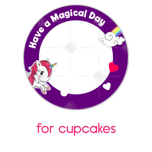 Magical-Unicorn frame - cupcakes