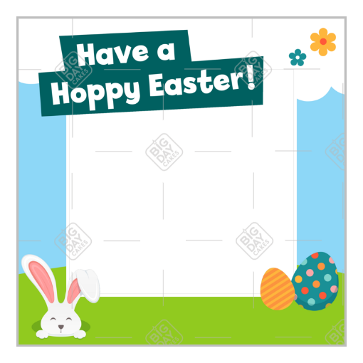 Easter-Bunny frame - square