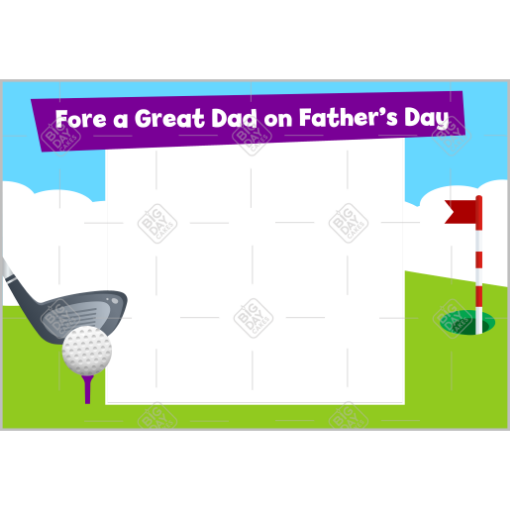 Father's-Day-Golf frame - landscape