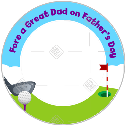 Father's-Day-Golf frame - round
