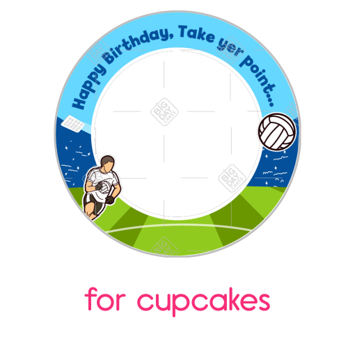 GAA-Birthday frame - cupcakes