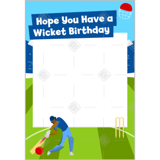 Cricket-Birthday frame - portrait