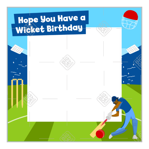 Cricket-Birthday frame - square