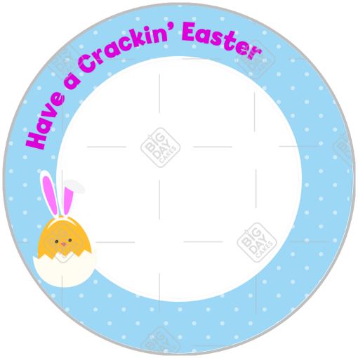 Cracking-Easter frame - round