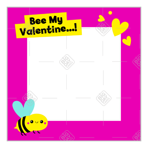 Bee-Valentine frame - square