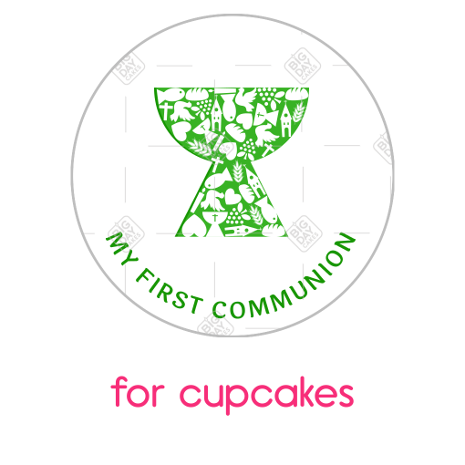 Communion Chalice green topper - cupcakes