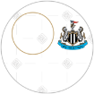 Newcastle United white frame - round